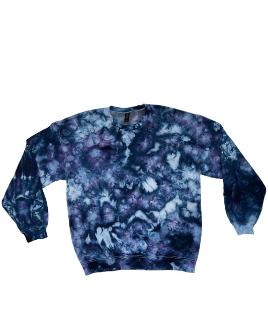 Navy Split Ice Dyed Sweatshirt